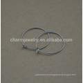 BXG019 Aço Inoxidável Ear Wires Charm Hoops vinho, brinco conclusões para Jóias-Making